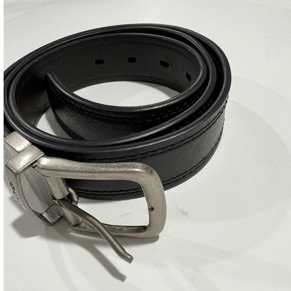 Columbia Reversible Belt Men Large 38-40 Black Brown Faux Leather 41CO310006 A62